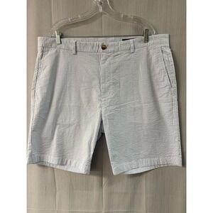 Vineyard Vines MENS SIZE 40 Shorts Blue Striped Flat Front‎ Seersucker Preppy